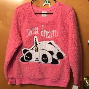 2pc Panda Unicorn sleepwear sweater set